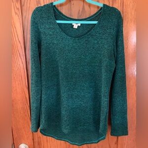 Xhilaration Green Crew Neck Sweater Soft Knit